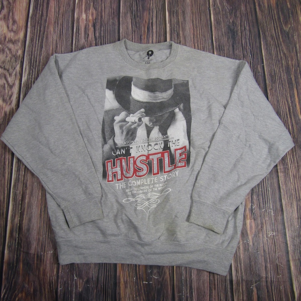 Reasonable Doubt Sweatshirt Mens 2XL Crewneck Jay-Z Can't Knock The Hustle